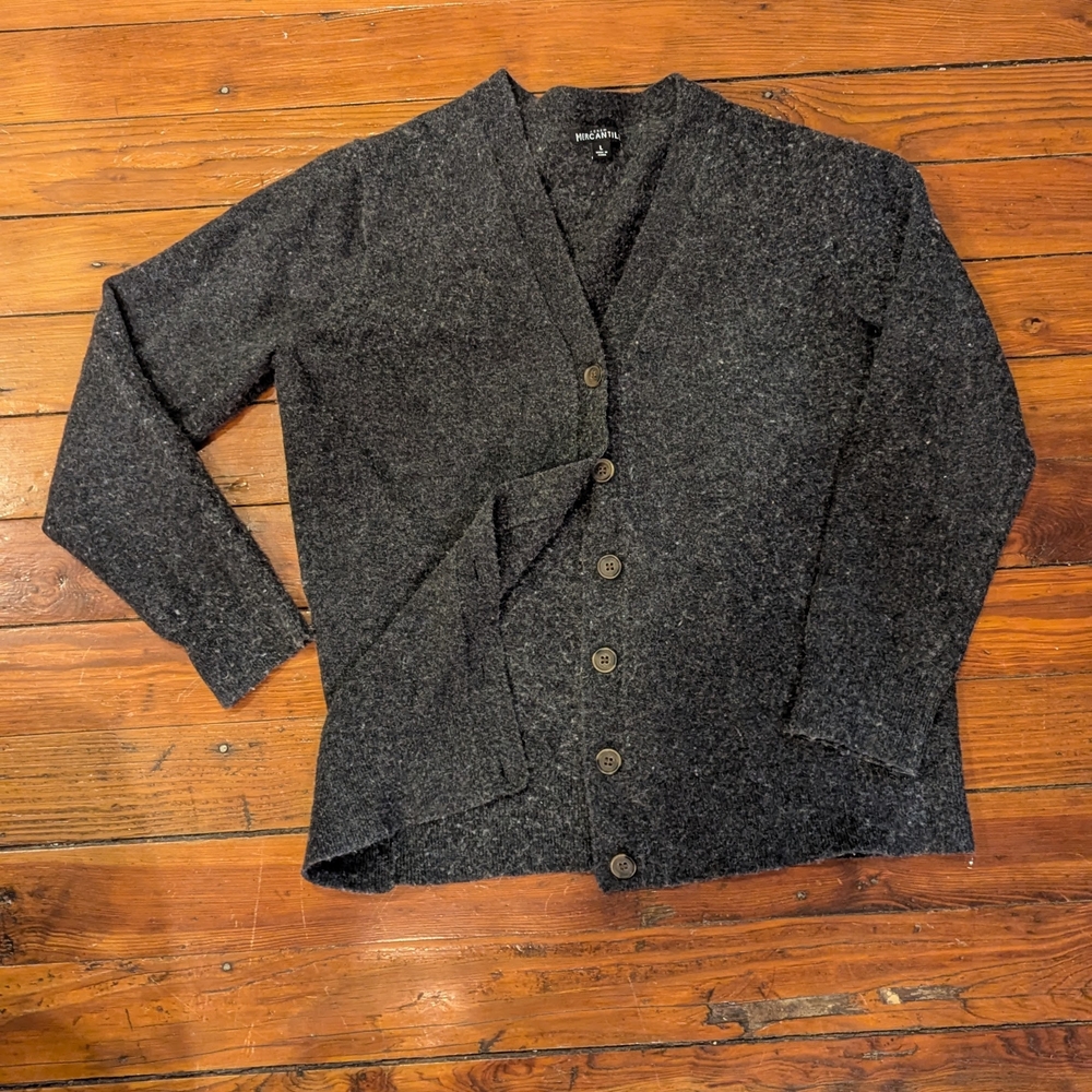 Women's Gray Cardigan Sweater